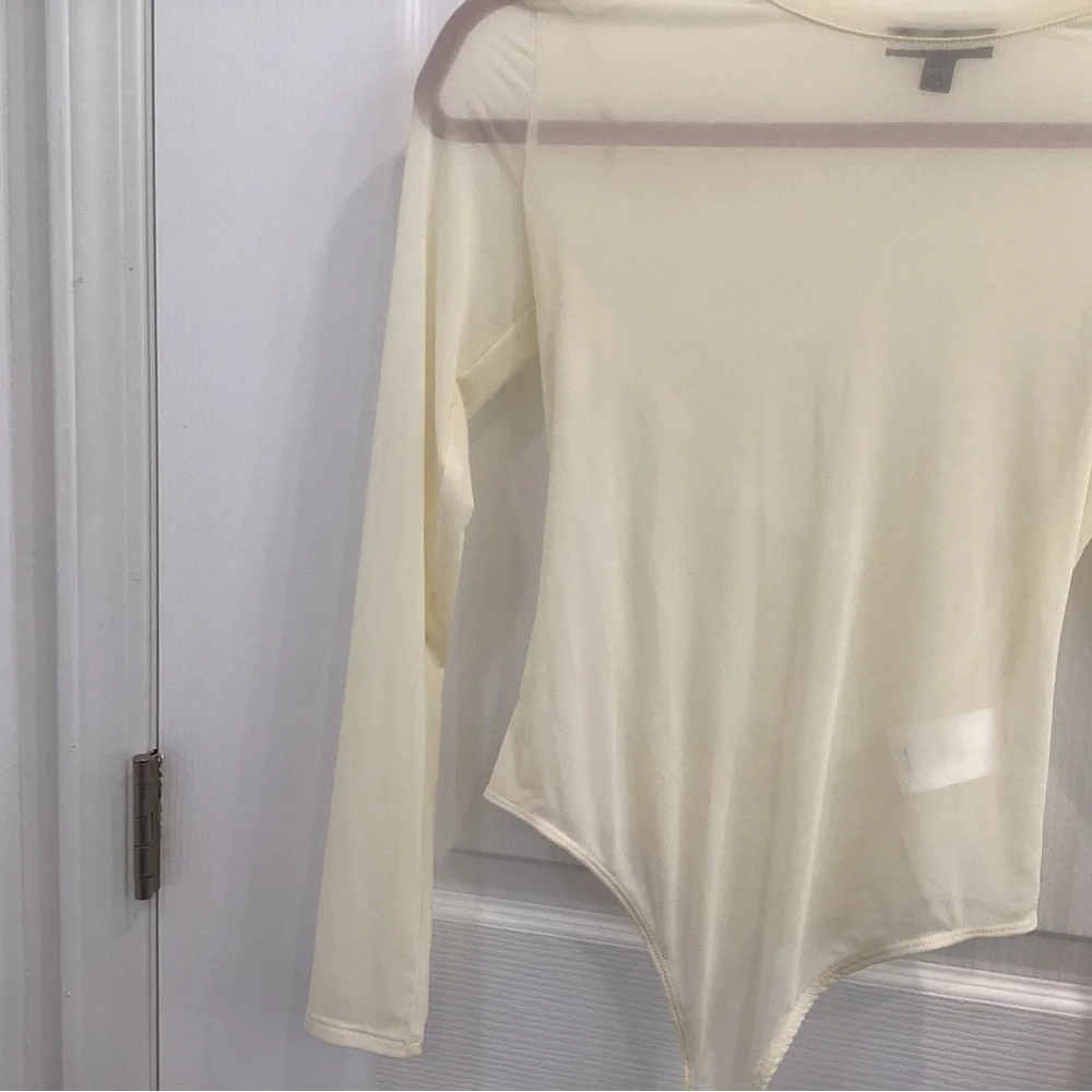 Express Ivory Mesh Top bodysuit - Picture 4 of 9